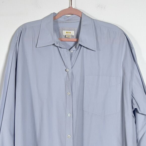 Maeve Light Blue Button Down Shirt - Picture 2 of 14